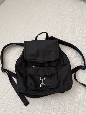 Rebecca Minkoff Black Nylon Backpack with Interior Logo Patch